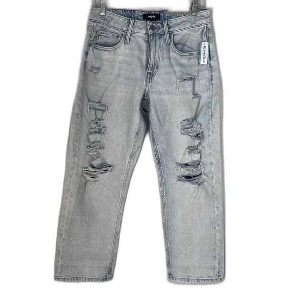 Maurices NWT Edgely Original Fit Relaxed Boyfriend Crop Denim Jeans Size 8 - Picture 1 of 9
